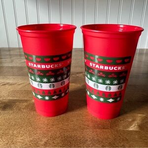 Starbucks Reusable 16oz Holiday Cup Bundle